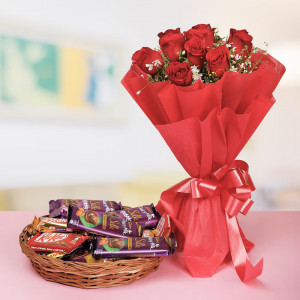 Valentine's Combo With Chocolate and Rose
